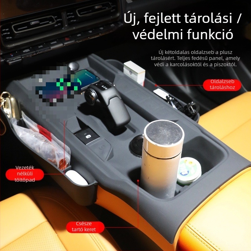 Szilikon tárolórekesz szőnyeg a Haval második generációs központi konzoljához, csúszásmentes, karcolásálló