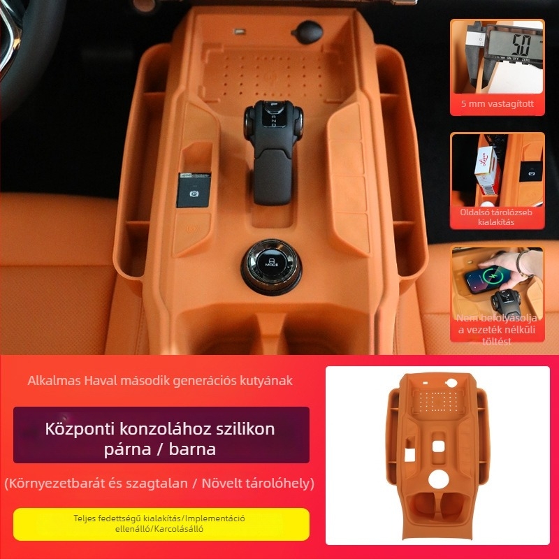 Szilikon tárolórekesz szőnyeg a Haval második generációs központi konzoljához, csúszásmentes, karcolásálló