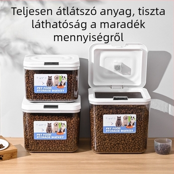 Morino PET tárolóedény macskák és kutyák ételeinek tárolására – nedvességálló, zárható, PET anyagú