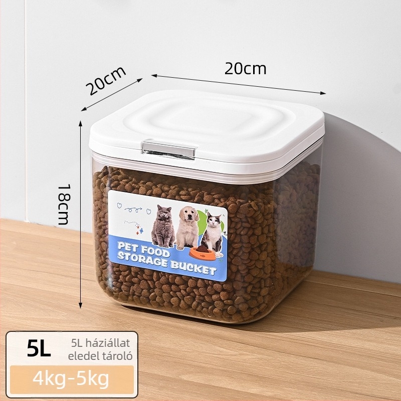 Morino PET tárolóedény macskák és kutyák ételeinek tárolására – nedvességálló, zárható, PET anyagú