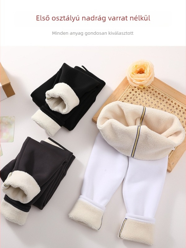 Lányoknak szóló plüss belsővel ellátott cápa-stílusú leggings jóga-gyakorláshoz, magas derék, nylon-elasztán anyag