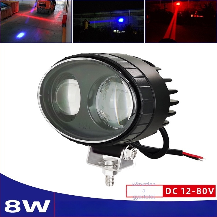 Villástargoncához LED riasztó fény, 8W, 12-60V, LM-2108, PC és alumínium ház, 10000 órás élettartam