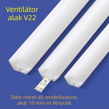 Rugalmas szilikon LED-szalag háromszög alakú fan-formával, monokróm, 24V, Sanan Optoelectronics 2835 LED, 120–480 LED