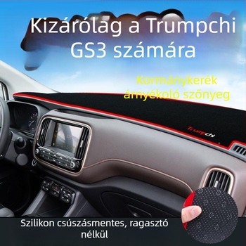 Műszerfal tükröződésmentes párna Trumpchi GS3/GE3 — dekoratív műszerfal burkolat, poliészter, márka logó