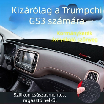 Műszerfal tükröződésmentes párna Trumpchi GS3/GE3 — dekoratív műszerfal burkolat, poliészter, márka logó