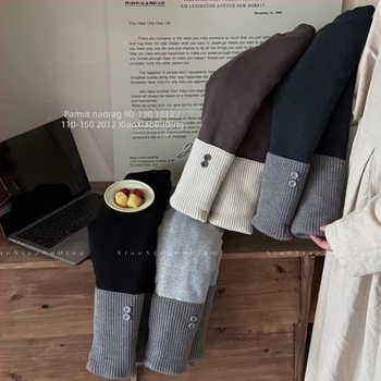 Little Pudding Téli leggings lányoknak, 1200 g kasmírselyem keverék, 3–8 év (100–140 cm), hideg időre -10°C-ig