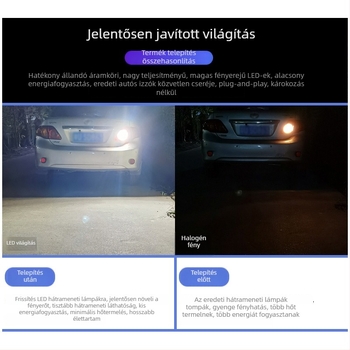 Autó LED izzó 12V, 4014 SMD, 3W, kompatibilis 1156/1157/1142, élettartam 50 000 óra
