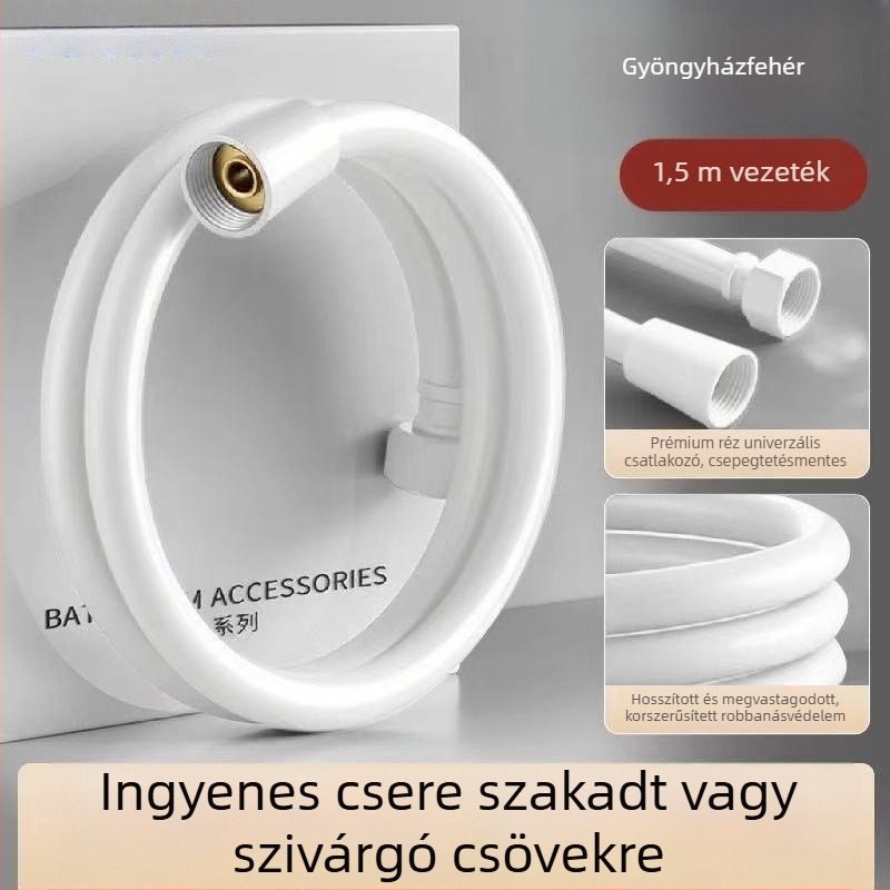 Zuhanyzótömlő kiegészítőcső PVC fejjel, JM074modell, CE tanúsítva
