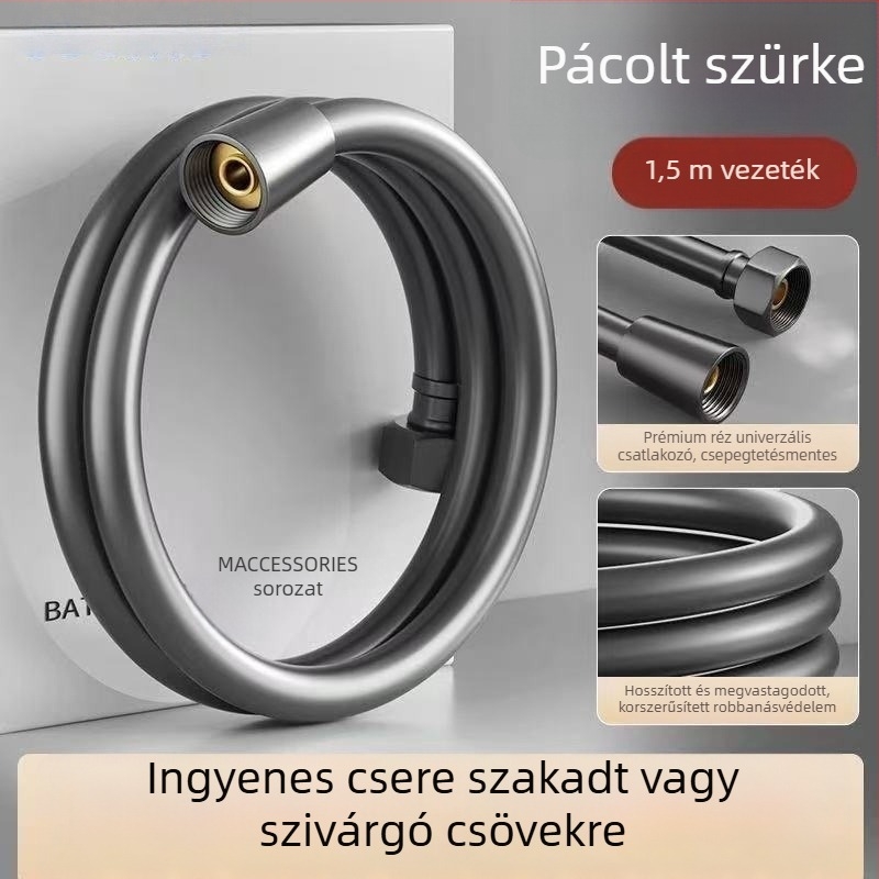 Zuhanyzótömlő kiegészítőcső PVC fejjel, JM074modell, CE tanúsítva