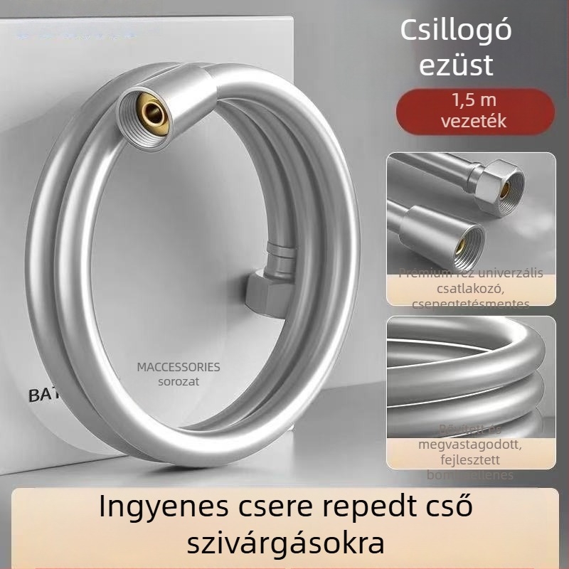 Zuhanyzótömlő kiegészítőcső PVC fejjel, JM074modell, CE tanúsítva