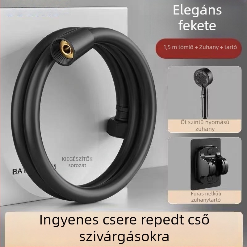 Zuhanyzótömlő kiegészítőcső PVC fejjel, JM074modell, CE tanúsítva