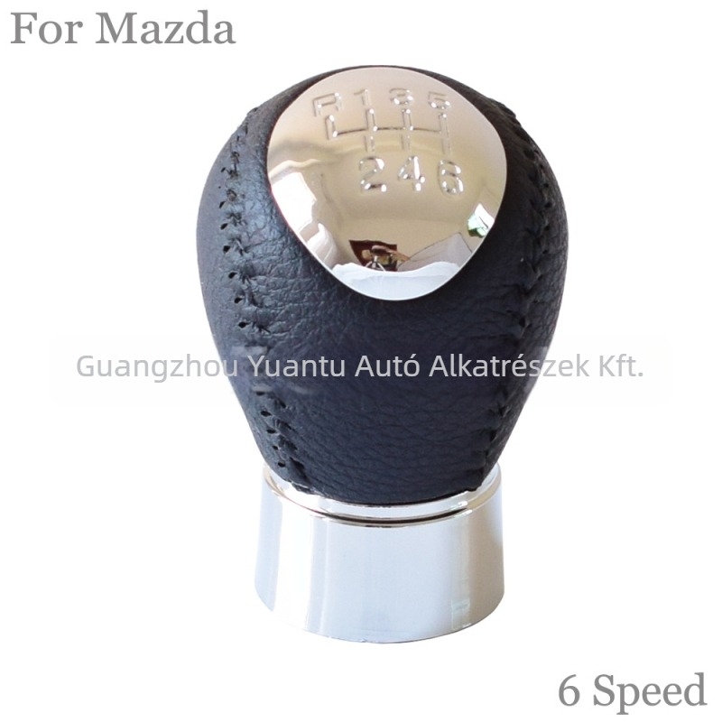 Bőrrel bevont váltókar Mazda 3/323/323F BJ-hez (SK-Mazda01) - kompatibil a Mazda 323/323F BJ 1998-2004; Mazda 626 GF/GW 1997-2002; Premacy CP 1999-2005; Mazda 6GG/GY 2002-2007