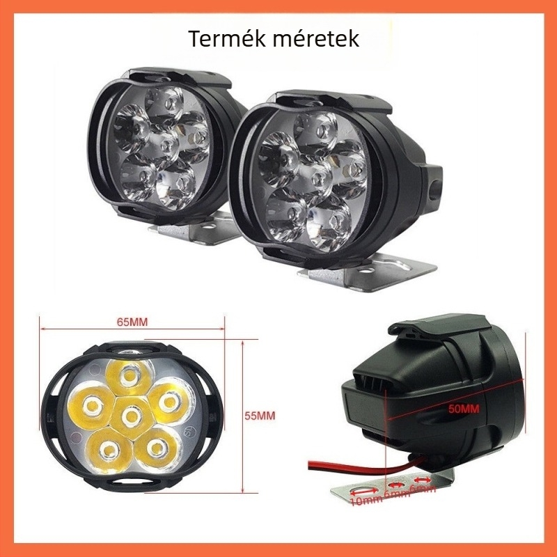 LED fényszórók elektromos járművekhez és motorkerékpárokhoz, L1/L3, ultranagy fényerejű reflektorok, 48V