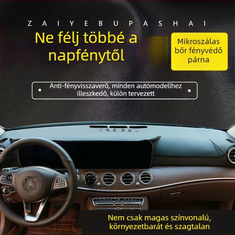 Autó műszerfalának bőrszín anti-glare mattja (Anyag: Bőr; Típus: Egész éves használatra; Stílus: Különleges autó; Feldolgozás és személyre szabás: Igen; Nyomtatott logó: Nem)