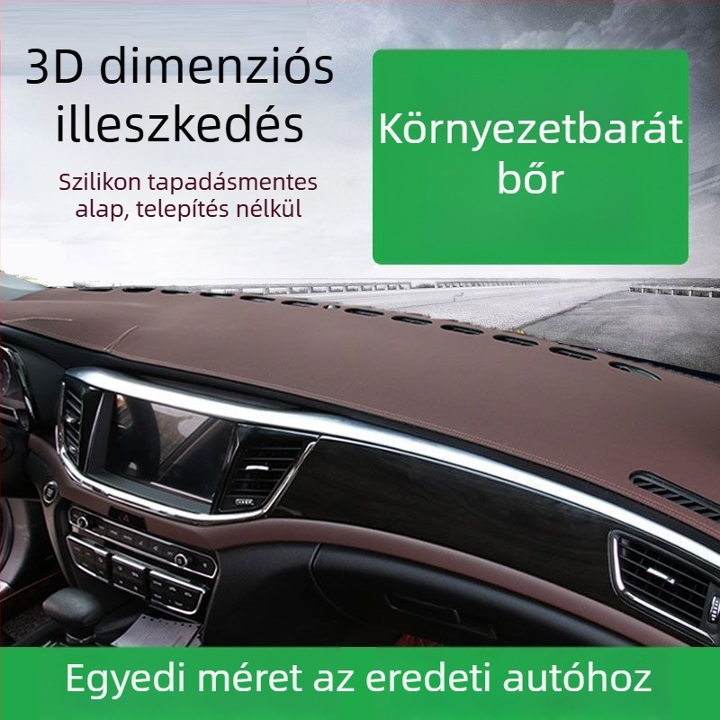 Autó műszerfalának bőrszín anti-glare mattja (Anyag: Bőr; Típus: Egész éves használatra; Stílus: Különleges autó; Feldolgozás és személyre szabás: Igen; Nyomtatott logó: Nem)