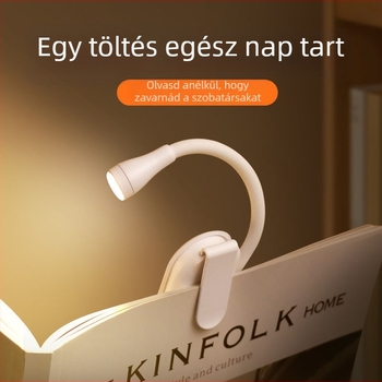 LED asztali lámpa beépített akkumulátorral, szemvédő megvilágítás, éjjeli fény, műanyag árnyékoló, gombos kapcsoló
