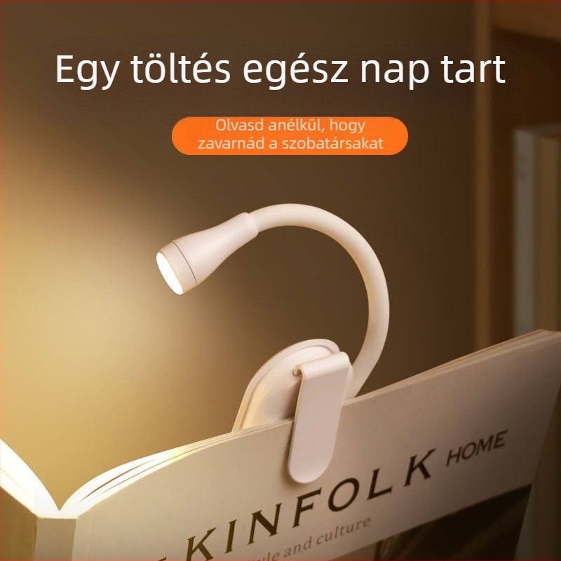 LED asztali lámpa beépített akkumulátorral, szemvédő megvilágítás, éjjeli fény, műanyag árnyékoló, gombos kapcsoló