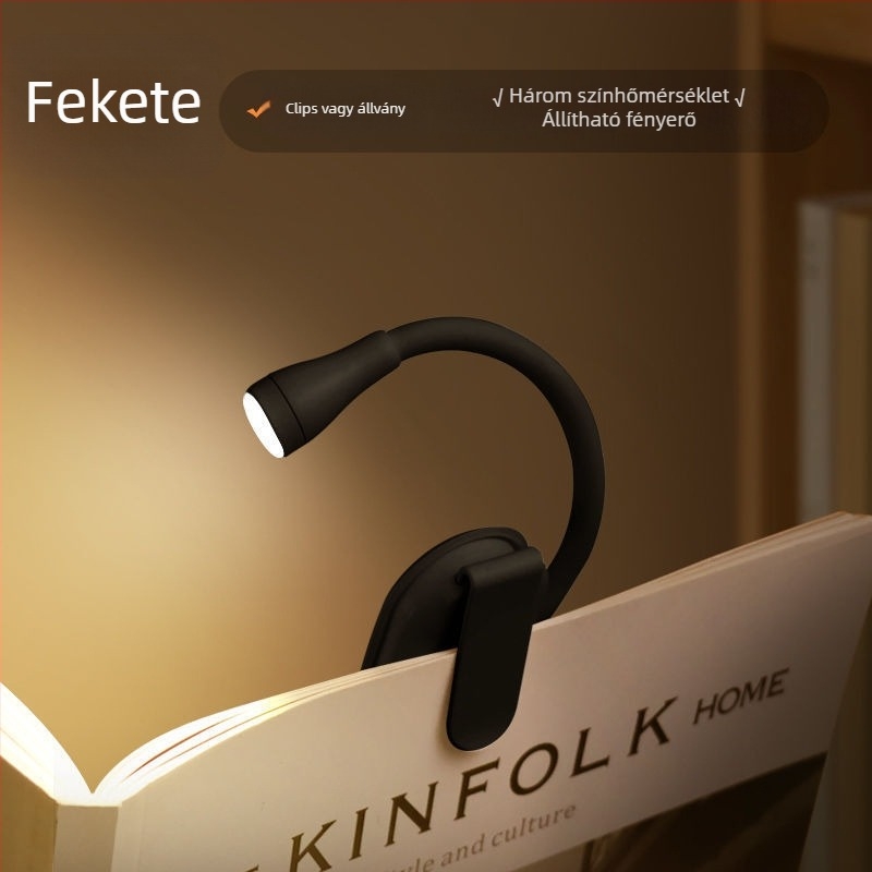 LED asztali lámpa beépített akkumulátorral, szemvédő megvilágítás, éjjeli fény, műanyag árnyékoló, gombos kapcsoló