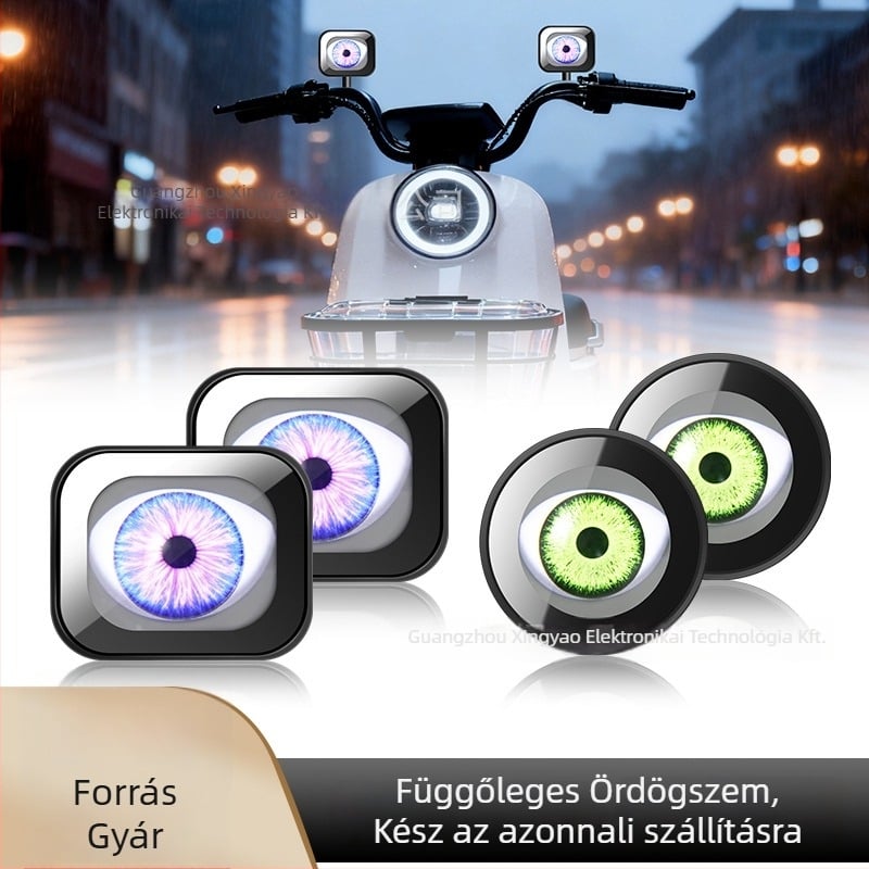 Sharingan LED szem világítás motorkerékpárhoz és elektromos autóhoz – 5W, 12V, 0.5A, Flat Devil Eyes