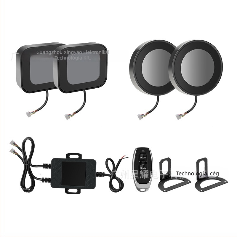 Sharingan LED szem világítás motorkerékpárhoz és elektromos autóhoz – 5W, 12V, 0.5A, Flat Devil Eyes