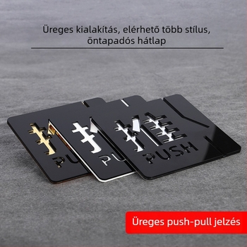 Push-pull 3D üreges akril ajtójelző, kettős rétegű, testreszabható, szállodák, irodák, bevásárlóközpontok
