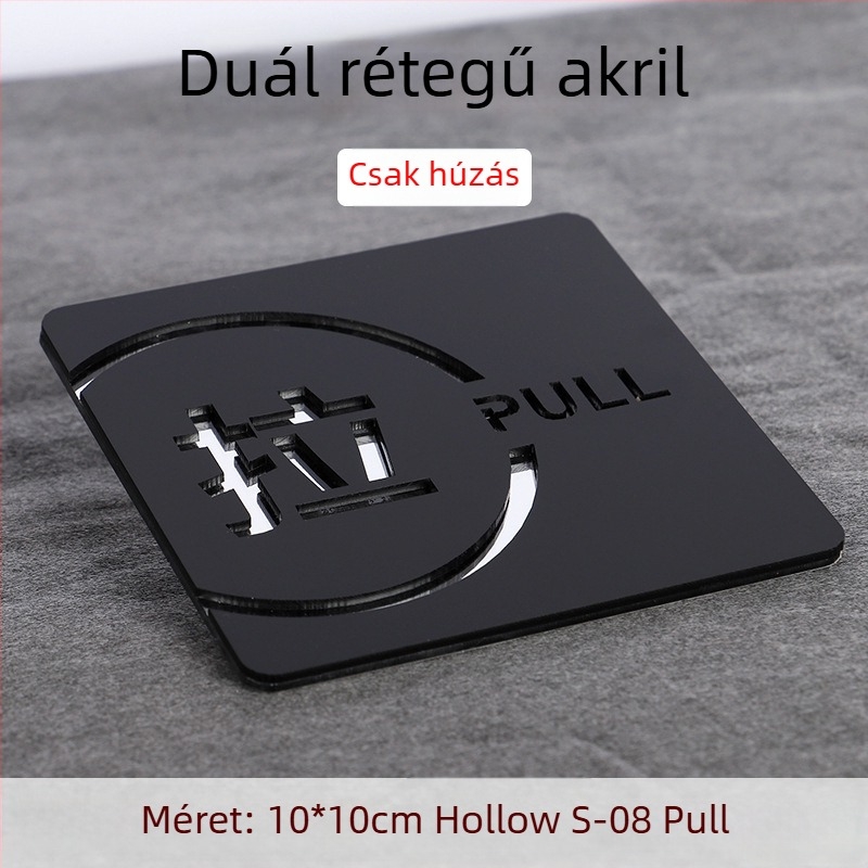 Push-pull 3D üreges akril ajtójelző, kettős rétegű, testreszabható, szállodák, irodák, bevásárlóközpontok