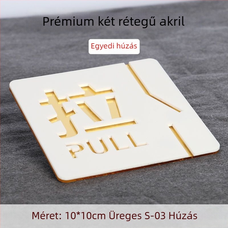 Push-pull 3D üreges akril ajtójelző, kettős rétegű, testreszabható, szállodák, irodák, bevásárlóközpontok