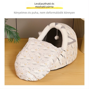 Félig zárt macska kennel, levehető és mosható, minden évszakban használható