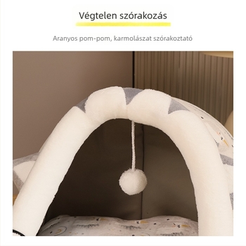 Félig zárt macska kennel, levehető és mosható, minden évszakban használható