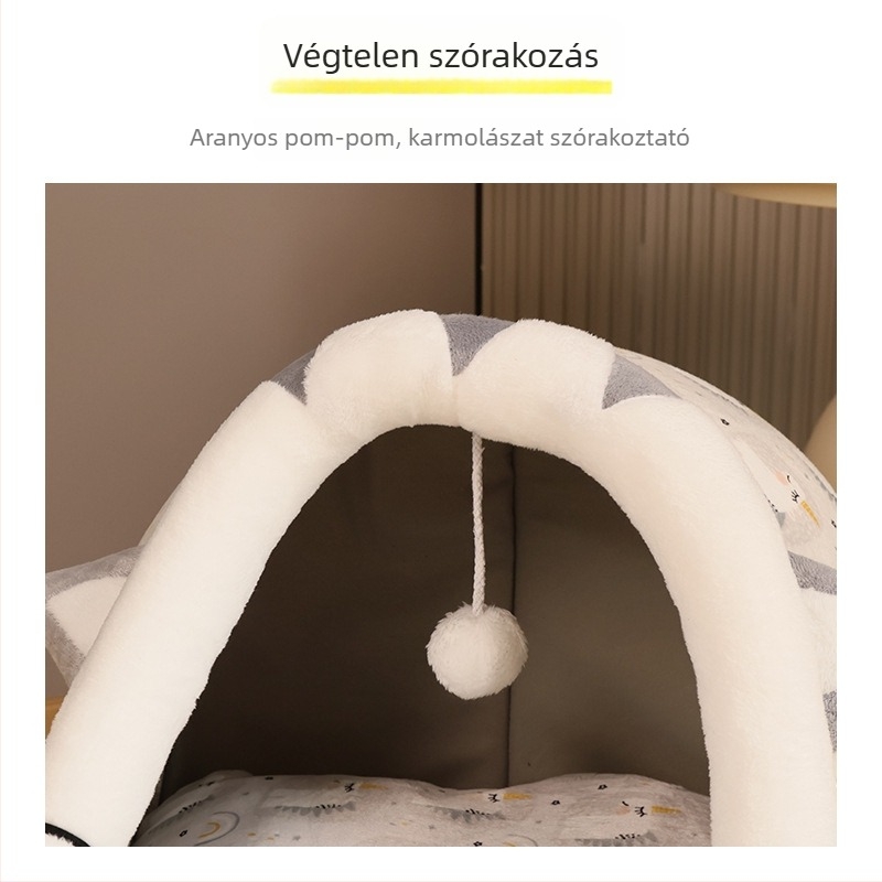 Félig zárt macska kennel, levehető és mosható, minden évszakban használható