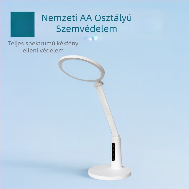 Tanulóasztali lámpa szemvédelemmel, anti-miopia, érintéses kapcsoló, CRI 95+, újratölthető akkumulátor