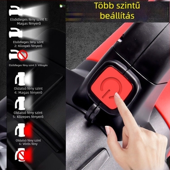 Kültéri LED keresőfény, többfunkciós hordozható munka- és keresőfény kézi dinamó töltéssel, 5W, 2400/3600 mAh akkumulátor, hatótávolság 200–500 m, töltővel