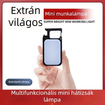 LED mini kulcstartó zseblámpa mágneses munkalámpa, újratölthető, alumínium-ötvözet + PC test, 3W LED, 50–100 m fénysugár