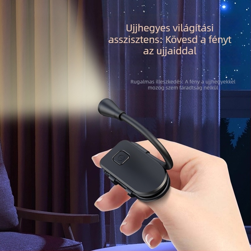 CX LED asztali lámpa beépített akkumulátorral, kompakt mágneses olvasólámpa, ABS árnyékoló, CRI ≥90, gombos kapcsoló, modern minimalista stílus, éjjeli fény