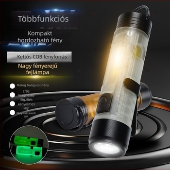 Mini kulcstartó LED zseblámpa – multifunkcionális, USB újratölthető, 10W, 200mAh, 100–240 lm