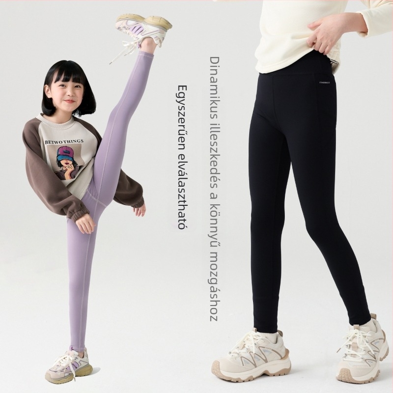 Lányok Pocket Shark jóga nadrág, magas derekú, nylon 75% anyag, tavasz–ősz, ágyékrész nyílás nélküli, koreai stílus