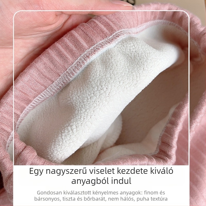 Lányok corduroy magas derekú nadrág, koreai változat, őszi-téli