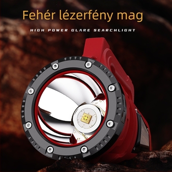 Kézben tartható kétoldalú keresőfény Type-C töltéssel, 15–30W, 8000–15600 mAh akkumulátor, hatótáv >500 m