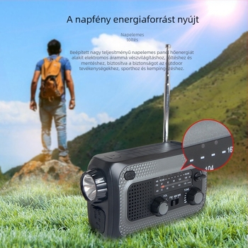 Kültéri vészhelyzeti többfunkciós LED-lámpa, 3W fényforrás, 4000mAh akkumulátor, IP65, 50–100 m hatótávolság