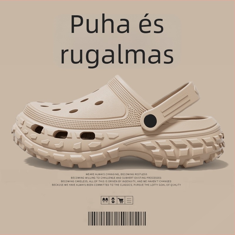 Férfi szandálok – EVA felsőrész és talp, zárt orr, légáteresztő, vízálló, csúszásmentes, szabadidős/Baotou stílus, 2025 tavasz.