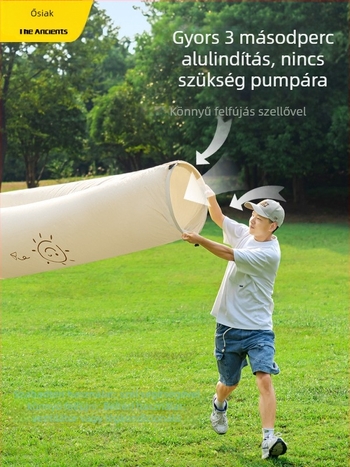 Felfújható kültéri kanapé dönthető és alvó funkcióval, 1-2 személyes kapacitás, Oxford anyag, kézi pumpa — Primitive ancients