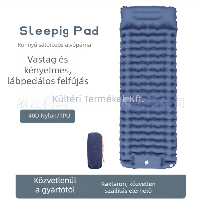 Kültéri ultrakönnyű felfújható matrac, 40D nylon TPU, egy személyre, 700 g, kézi pumpa