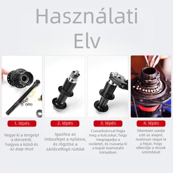 Mountain bike hub eltávolító eszköz, acél kulcs, JSHOU BIKE