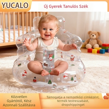 Új, azonnal elérhető babaülőke a tanuláshoz, csecsemőkanapé, átlátszó ülőfelület, üléssegítő, fürdőszobai szék, felfújható játék