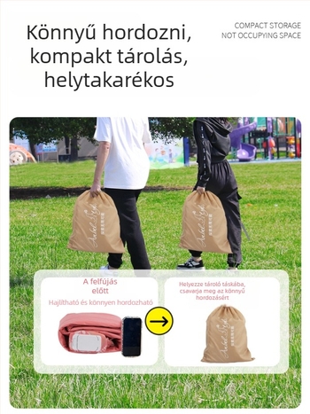 Felfújható ágy kültéri kempingezéshez flocking felülettel, beépített elektromos pumpával, terhelhetőség 300 kg
