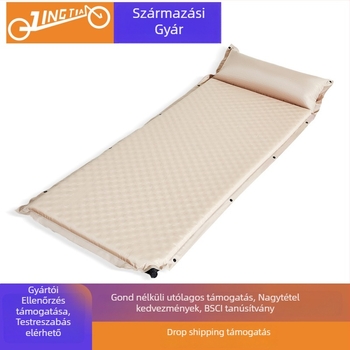 Kempingező felfújható matrac - Súly 1.6 kg; Teherbírás 150 kg; Felület: poliszter; Gb18401-2010 szabvány, B osztály