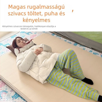 Kemping matrac, vastag, automatikus felfújás, 1–2 főre, 4 kg, 30D kötött anyag