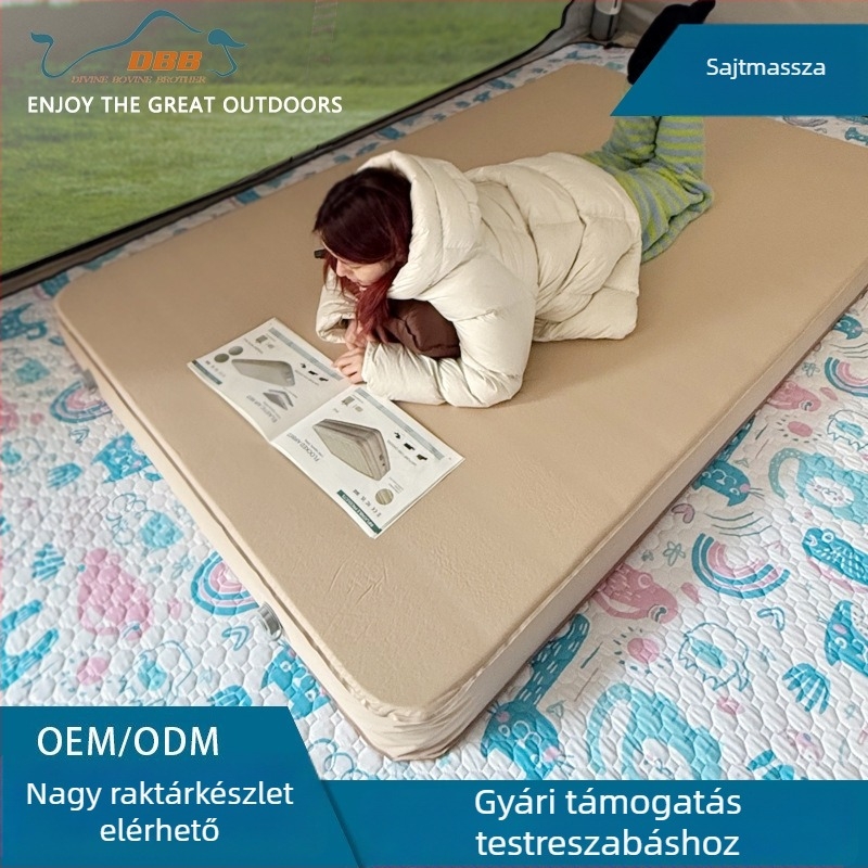 Kemping matrac, vastag, automatikus felfújás, 1–2 főre, 4 kg, 30D kötött anyag