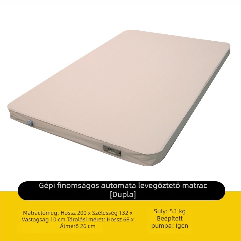 Kemping matrac, vastag, automatikus felfújás, 1–2 főre, 4 kg, 30D kötött anyag