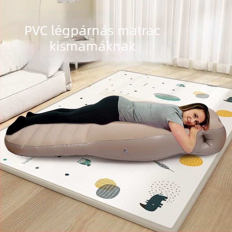 Felfújható kismama matrac flockolt felülettel, 1,5 kg, teherbírás 180 kg, felfújható ágy